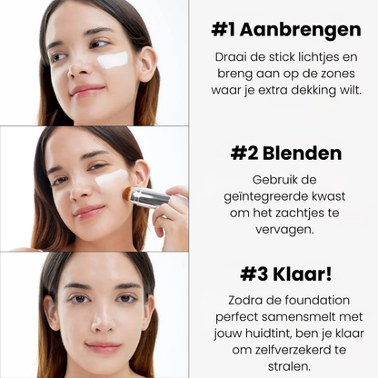 2-in-1 foundation met geïntegreerde kwast